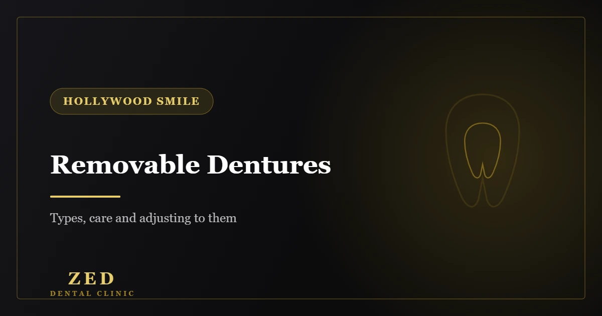 Cover image for removable dentures types and care - Zed Dental Center